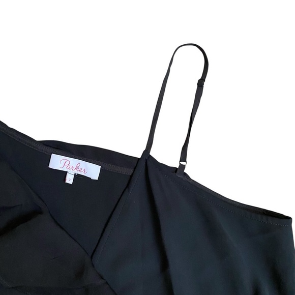 Parker Addison Black One-Sleeve Asymmetrical Jumpsuit Size 2 - Picture 8 of 15